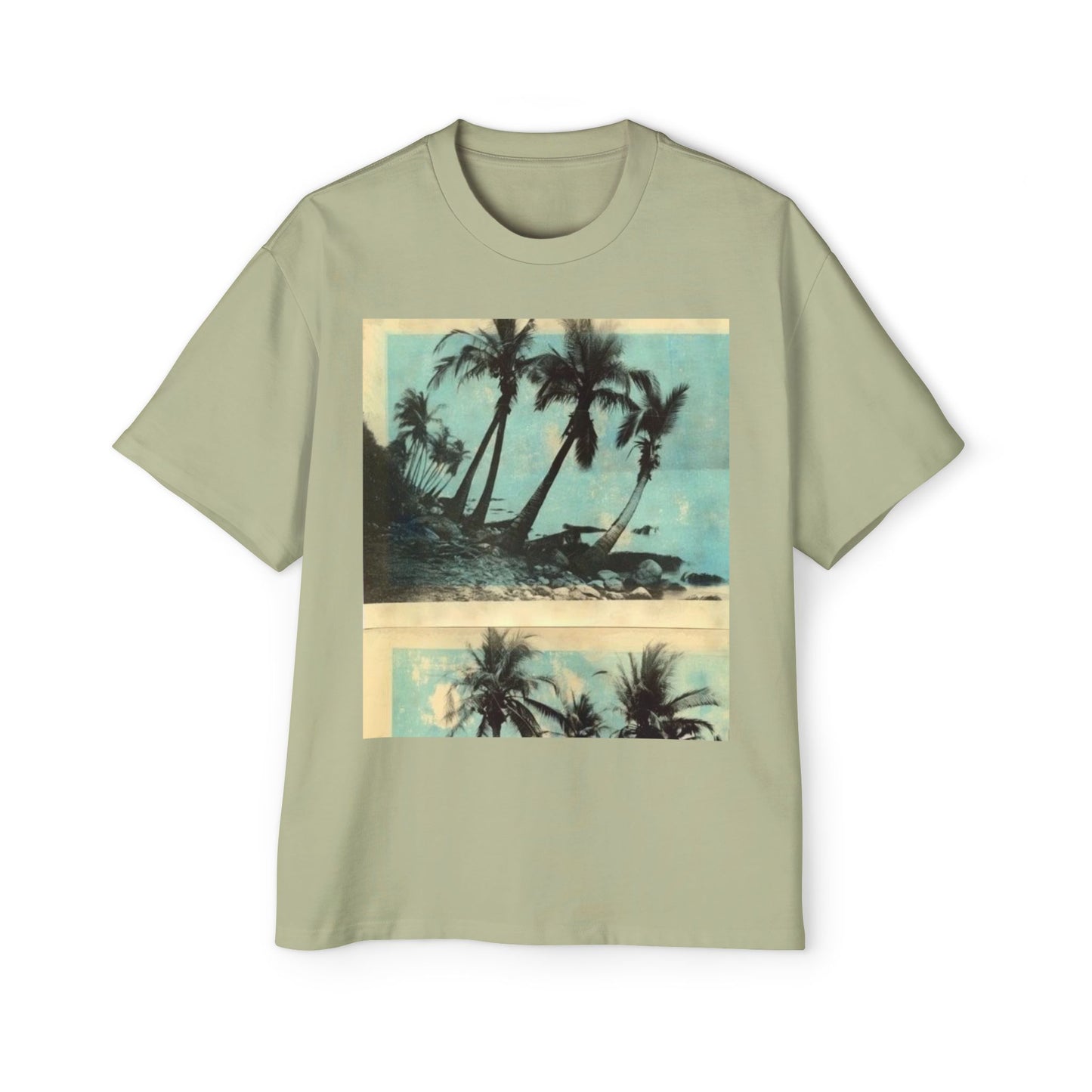 T-Shirt — Vintage Palm Beach Graphic Tee (Retro Tropical Sunset)