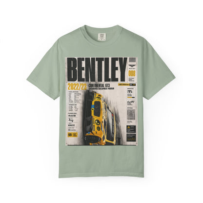 Bentley Magazine Cover T-Shirt – Yellow Sports Car Graphic Tee