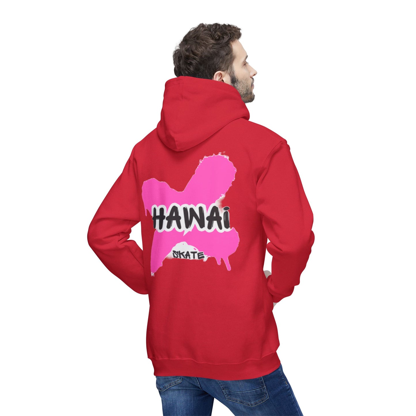 Unisex Hooded Sweatshirt - Vibrant Hawaii Skate Design