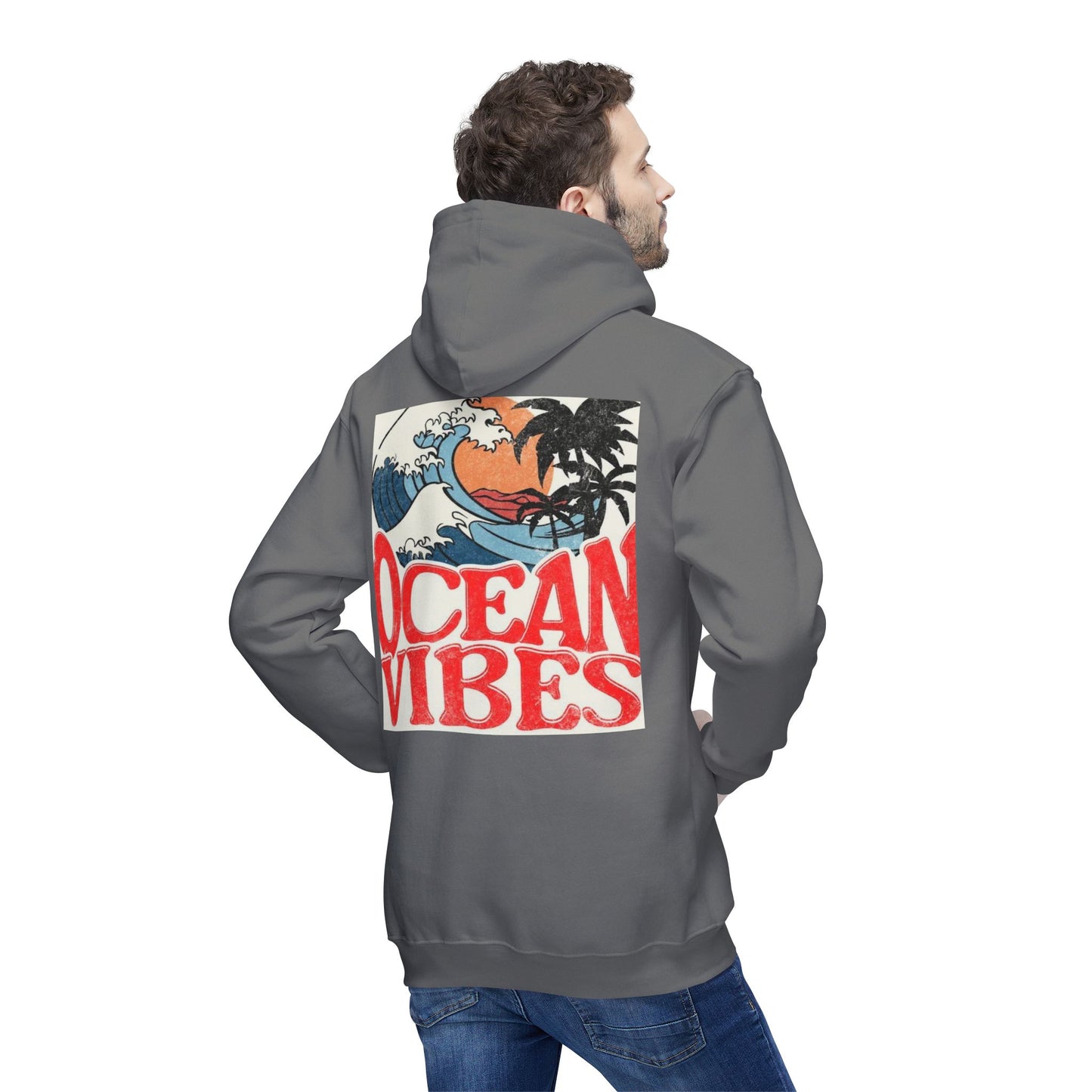 Ocean Vibes Unisex Hooded Sweatshirt | Casual Beachwear for Relaxed Days