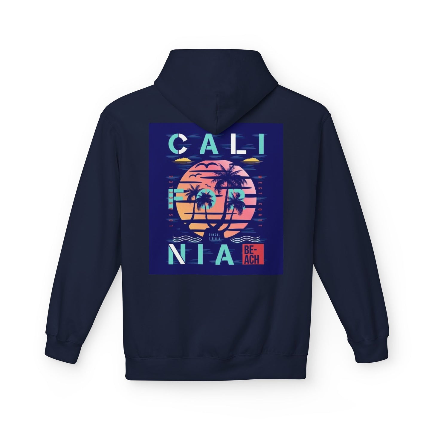California Beach Vibes Unisex Fleece Hoodie - Softstyle Midweight Sweatshirt