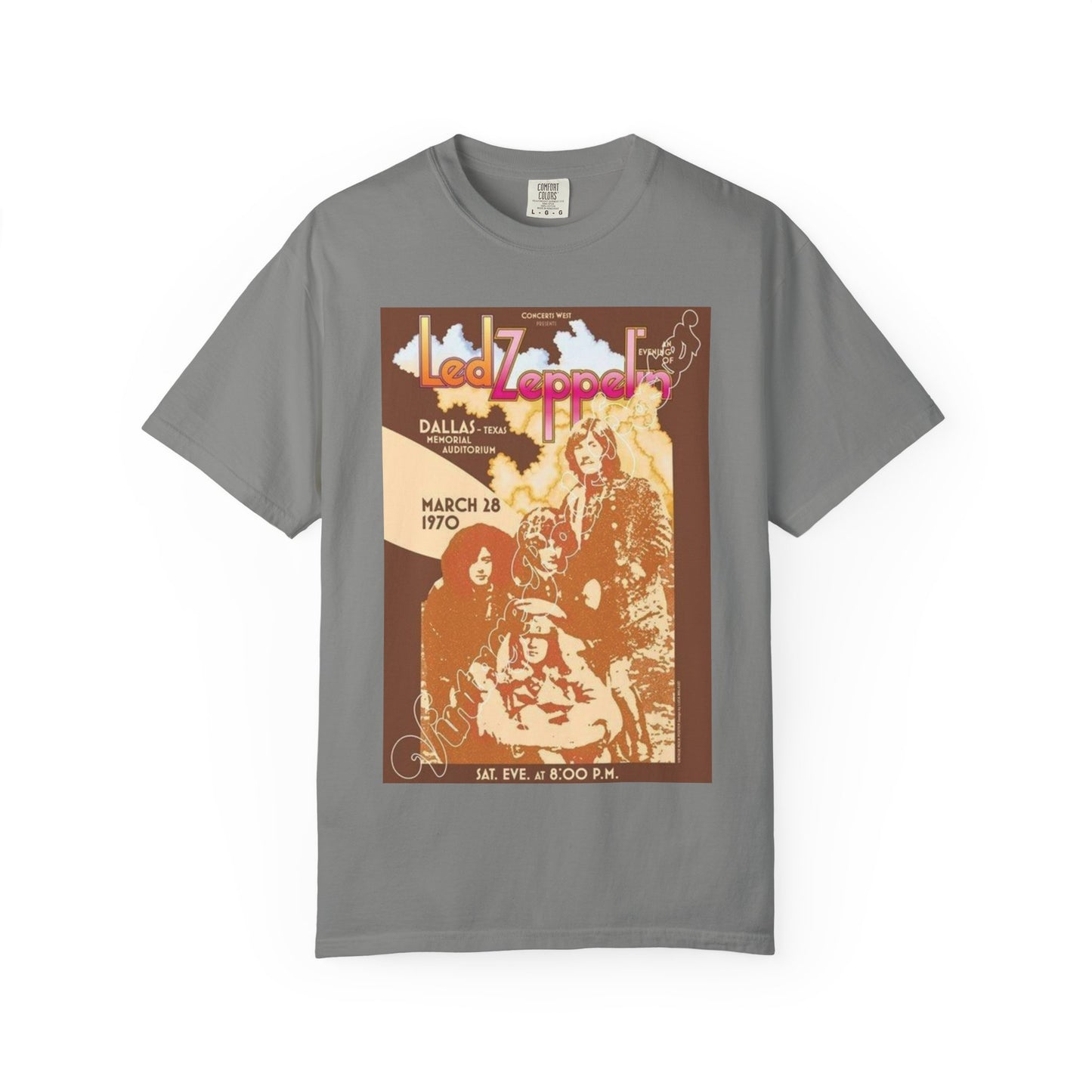 Retro Led Zeppelin T-Shirt | Unisex Garment-Dyed Tee for Music Lovers