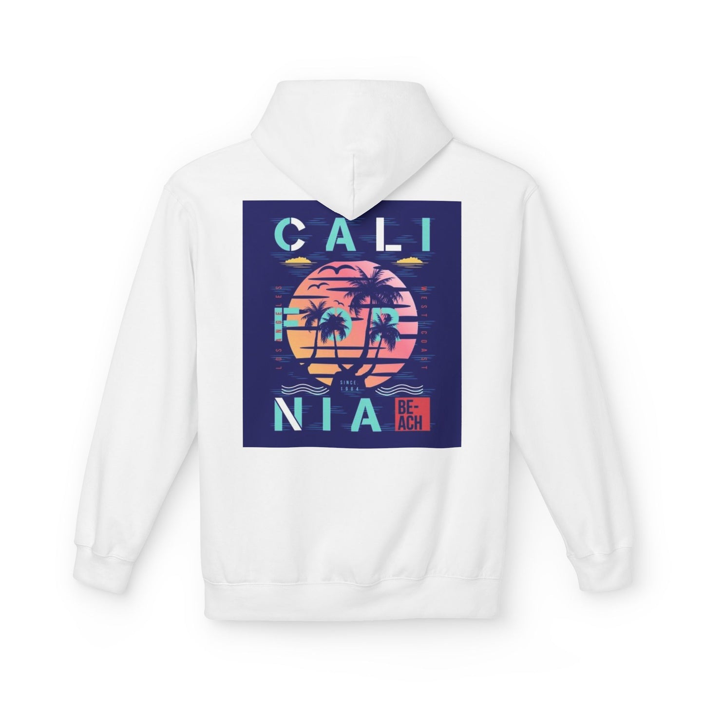 California Beach Vibes Unisex Fleece Hoodie - Softstyle Midweight Sweatshirt