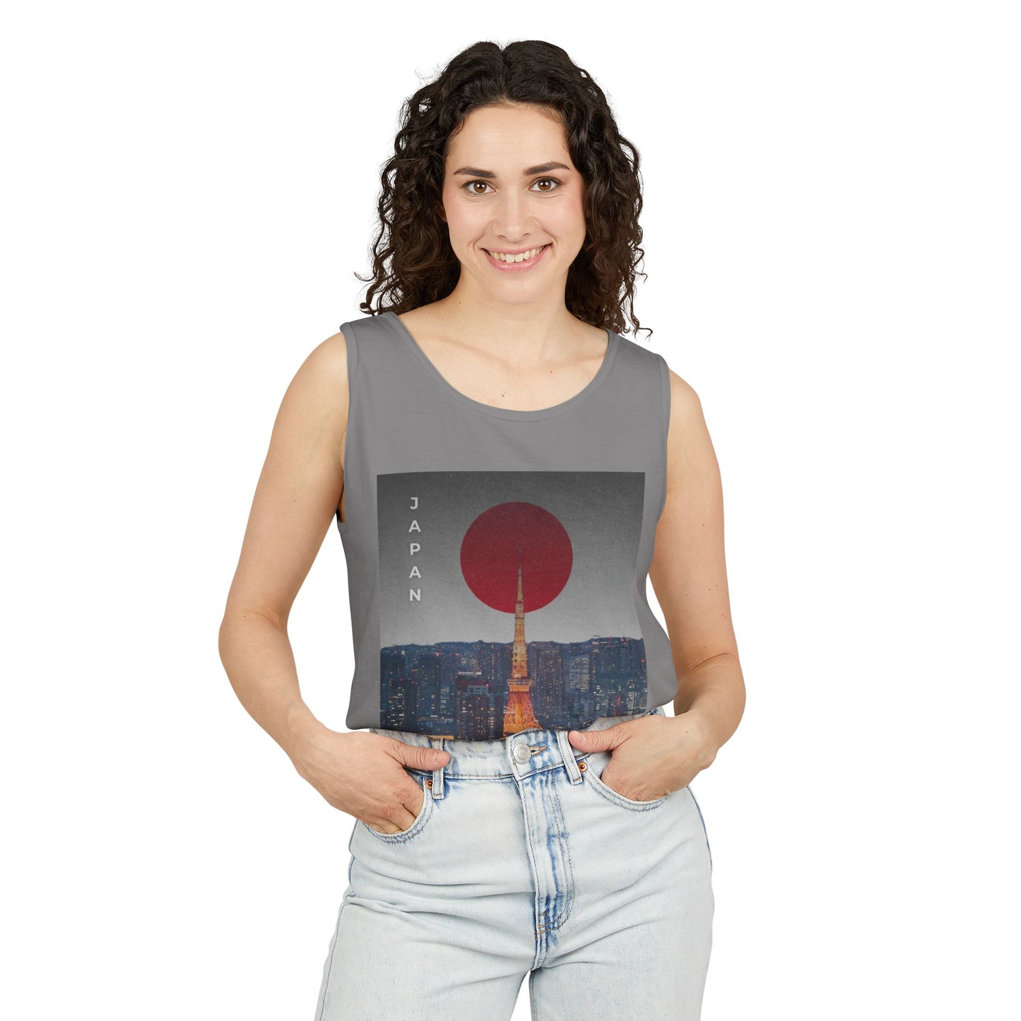 Tokyo Vintage Poster Tank — Japan Cityscape Graphic Tank Top