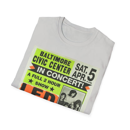 Retro Concert Tee - Led Zeppelin Vintage Style T-Shirt, Music Lovers Gift, Unisex Graphic Tee, Nostalgic Band Shirt, Rock Concert Wear