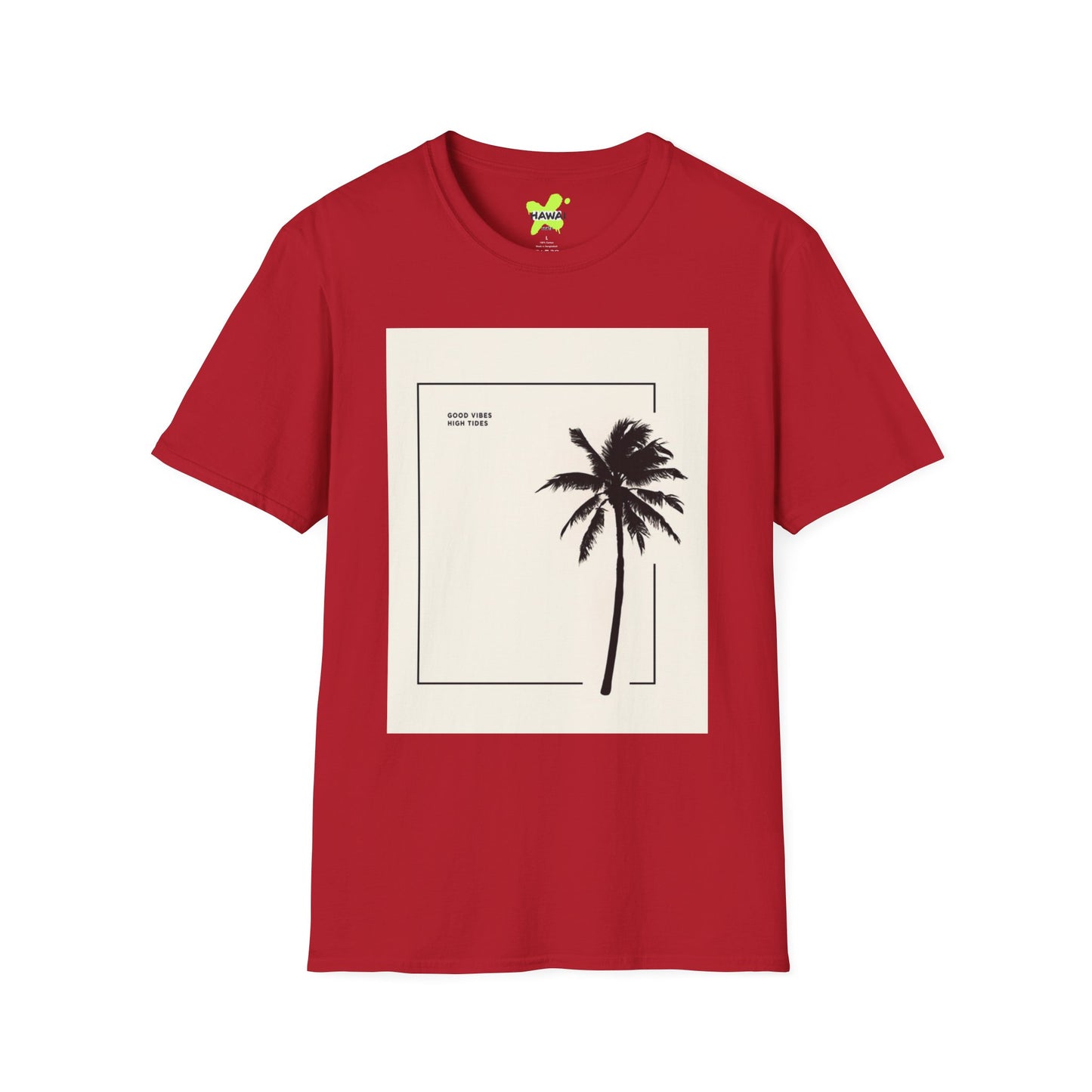 Unisex Softstyle T-Shirt - 'Good Vibes' Palm Tree Design for Casual Wear