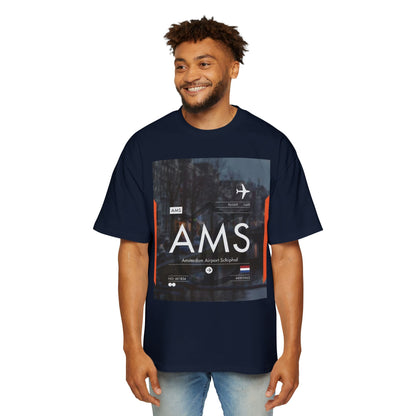 AMS Amsterdam Airport Tee — Travel-Inspired Graphic T-Shirt