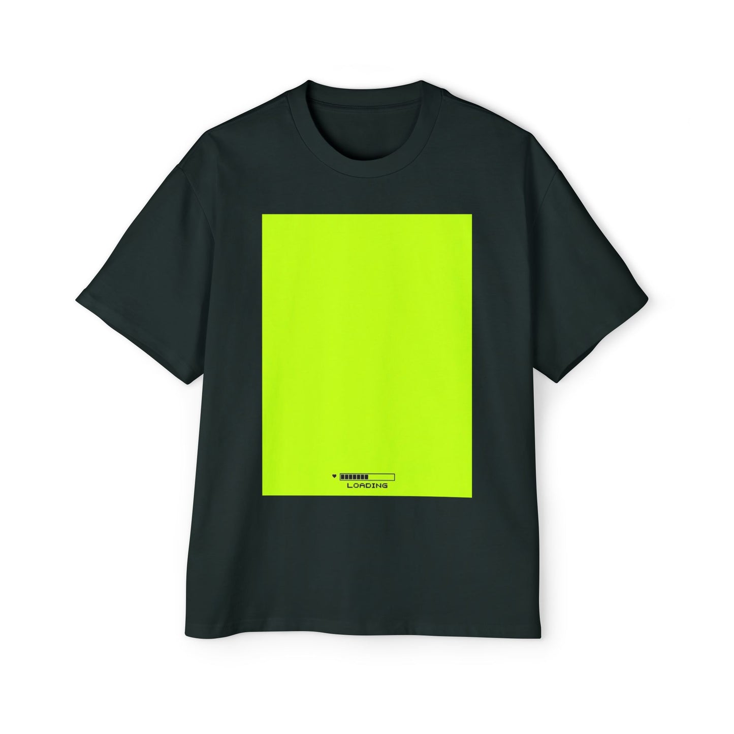 Oversized Tee — Neon Green Minimal Graphic "SUMMER LOVEDAY"