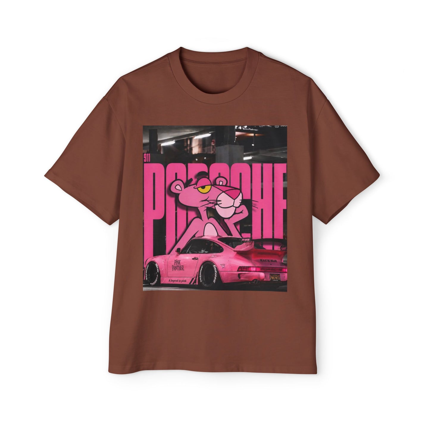 Pink Panther Streetwear Tee — Retro Racing Graphic Shirt