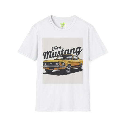 Vintage Ford Mustang Unisex Softstyle T-Shirt - Classic Car Lover Tee