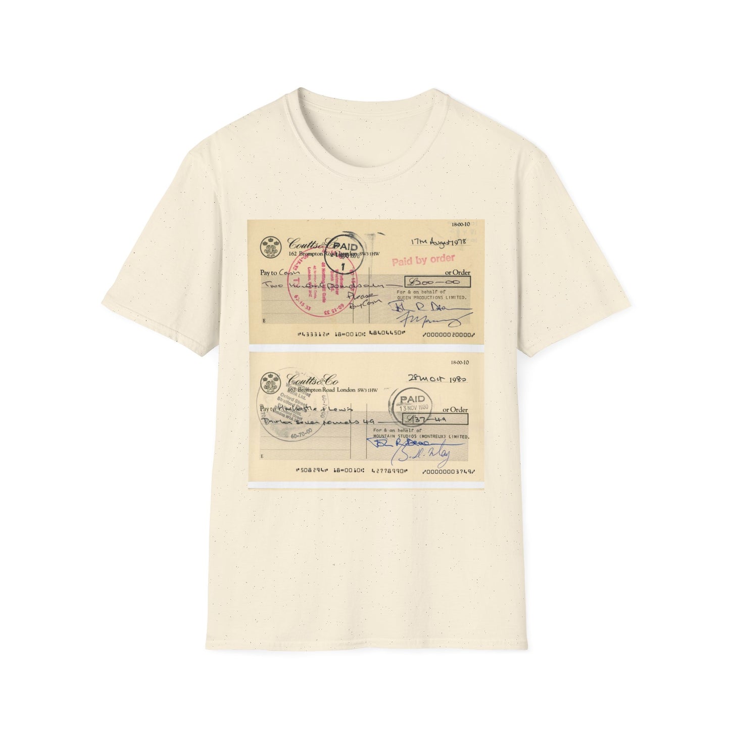 Vintage Document Unisex Softstyle T-Shirt - Paid Graphic Tee