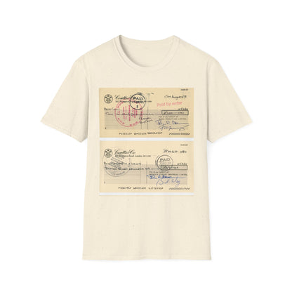 Vintage Document Unisex Softstyle T-Shirt - Paid Graphic Tee