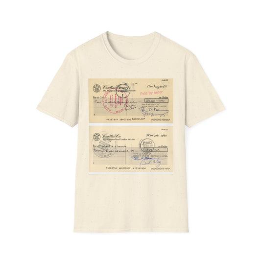 Vintage Document Unisex Softstyle T-Shirt - Paid Graphic Tee