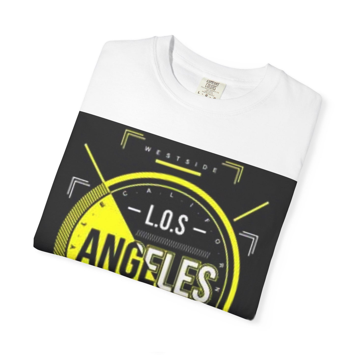 Unisex Garment-Dyed T-Shirt with Automotive Wheel Design