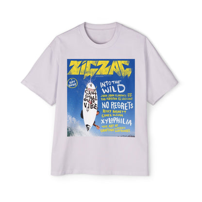 Surf Poster Graphic Tee — "Into the Wild / No Regrets" Oversized Men’s T‑Shirt