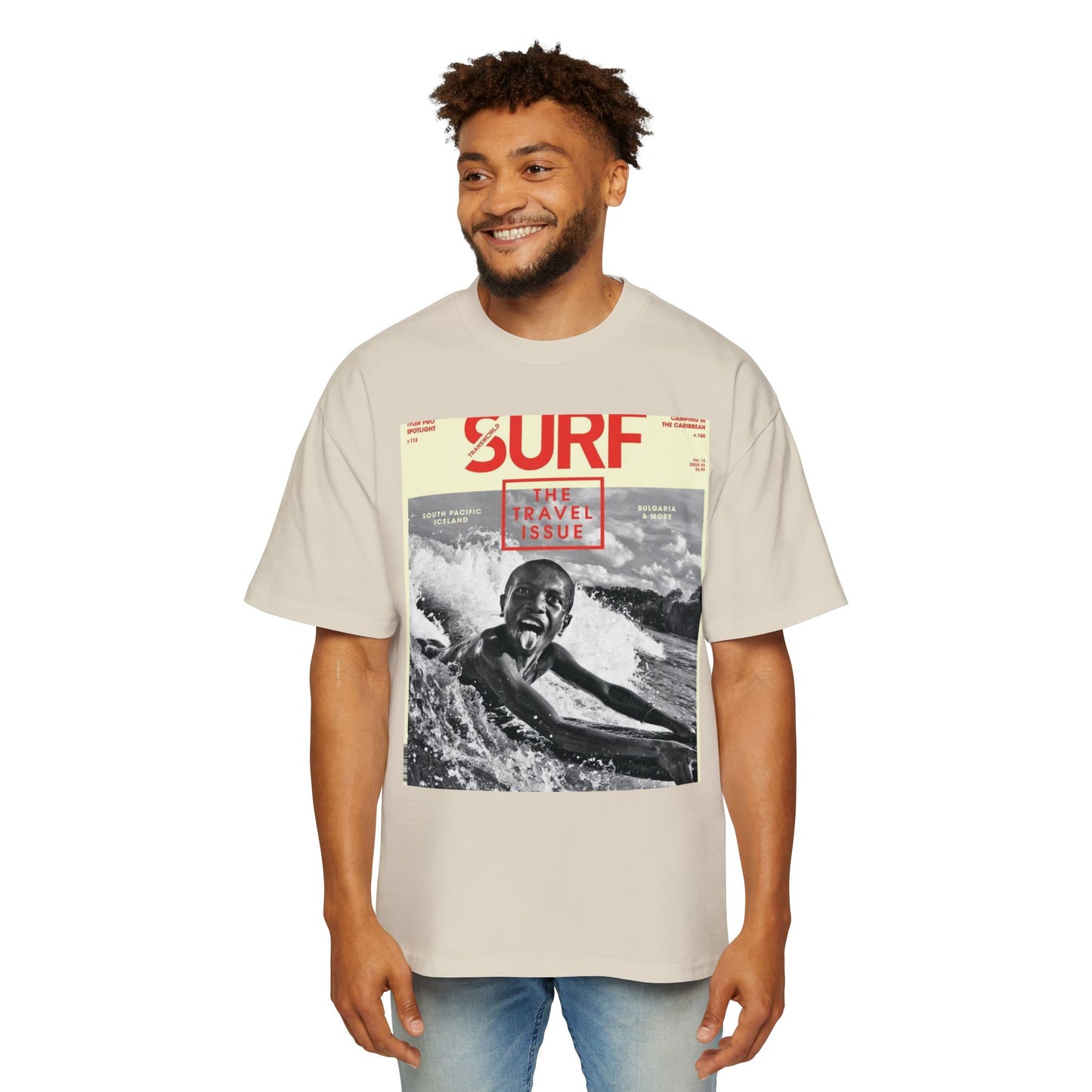 Surf Magazine Graphic Tee — "Surf: The Wave Issue" Vintage Beach Shirt