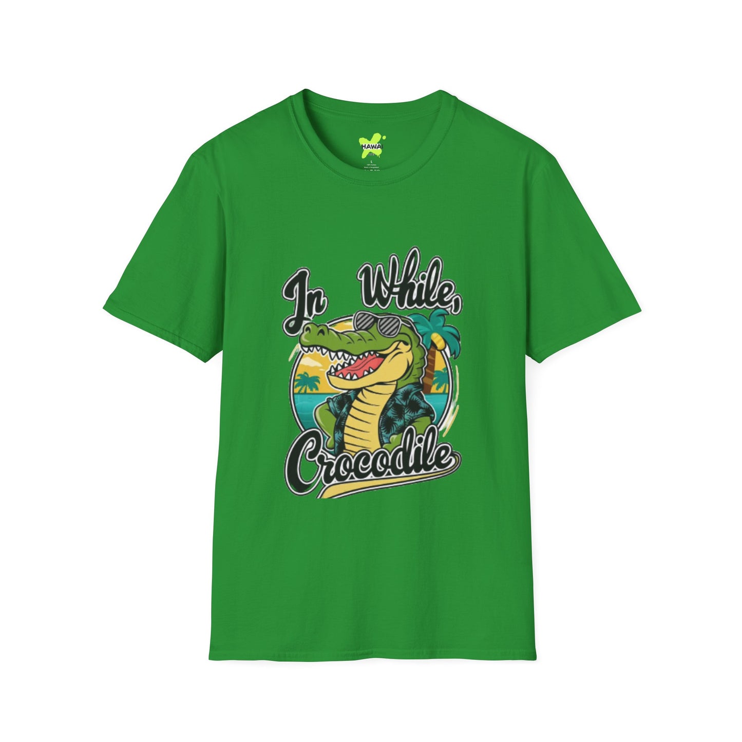 In Wild Crocodile Unisex Softstyle T-Shirt - Fun Graphic Tee for Animal Lovers