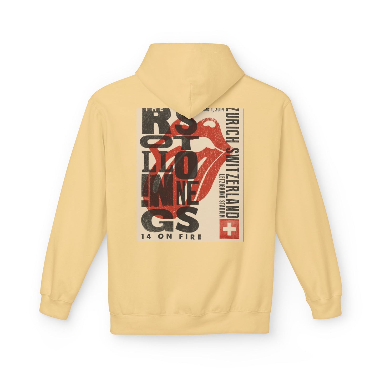 Retro Rock Band Fleece Hoodie - Unisex Softstyle with Vintage Concert Design