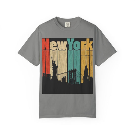 New York Skyline Graphic Tee | Unisex Vintage T-Shirt | Perfect for Travelers, Souvenir, NYC Lovers, Casual Wear, Gifts