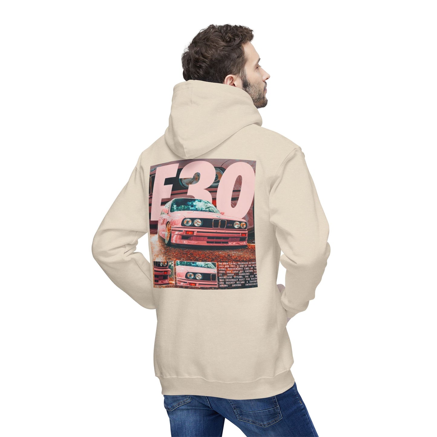 Vintage Car Graphic Unisex Hoodie - Retro BMW E30 Design
