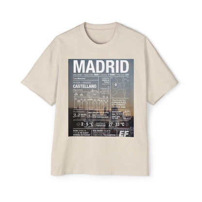 Madrid Graphic Tee — Vintage City Weather Poster T‑Shirt