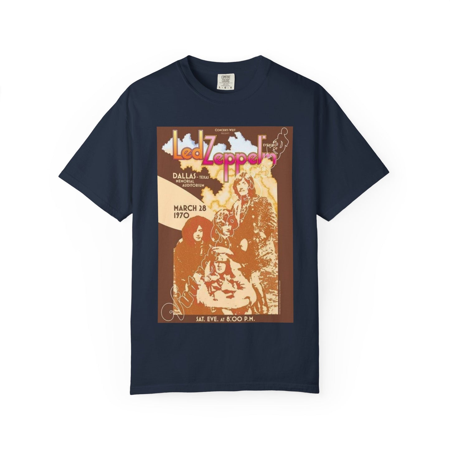 Retro Led Zeppelin T-Shirt | Unisex Garment-Dyed Tee for Music Lovers