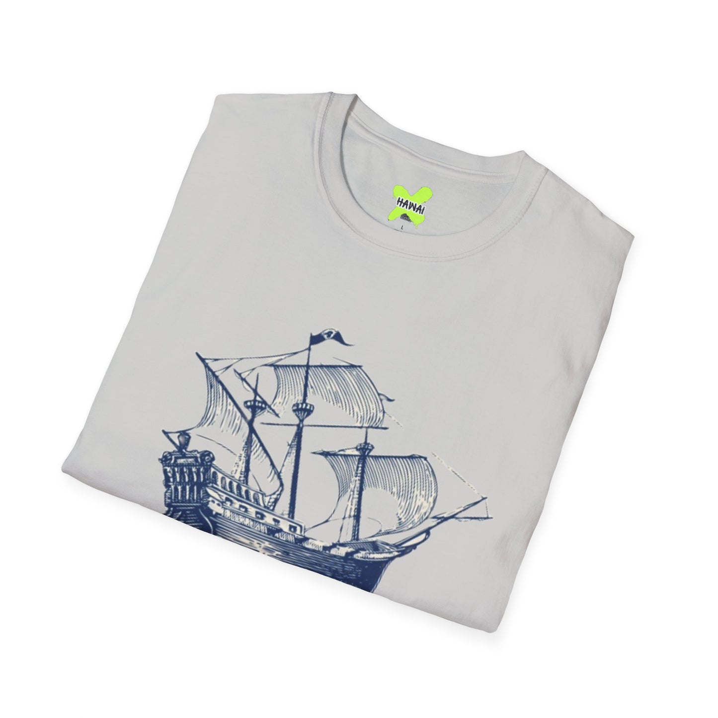 Nautical Adventure Unisex Softstyle T-Shirt - Pirate Ship Design