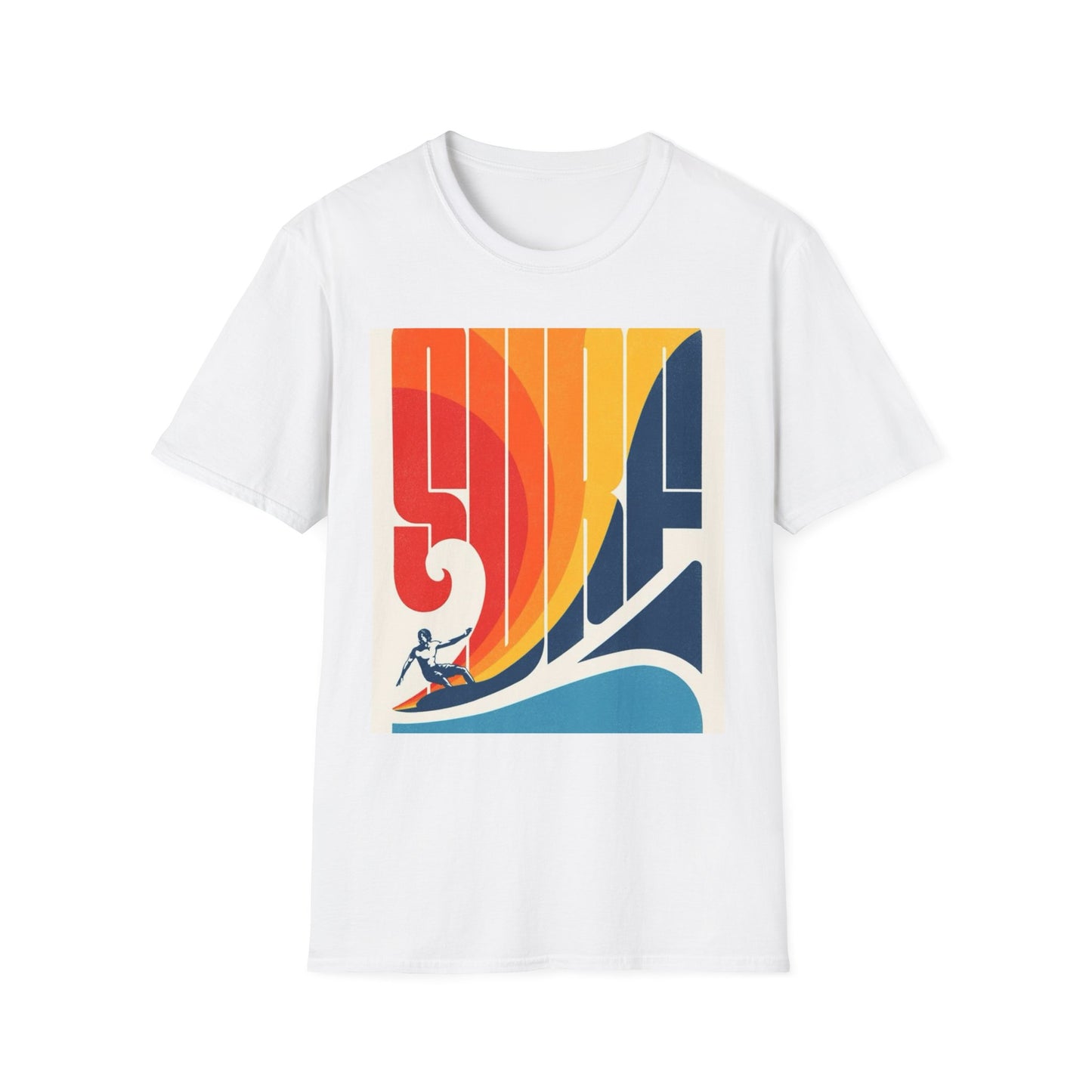 Retro Surf Unisex Softstyle T-Shirt - Vintage Beach Vibes