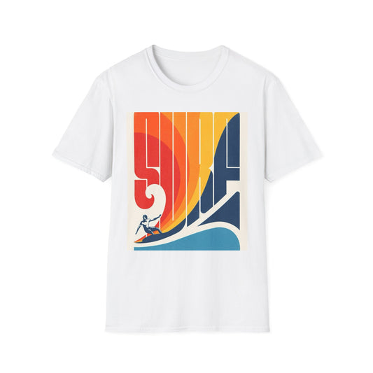 Retro Surf Unisex Softstyle T-Shirt - Vintage Beach Vibes