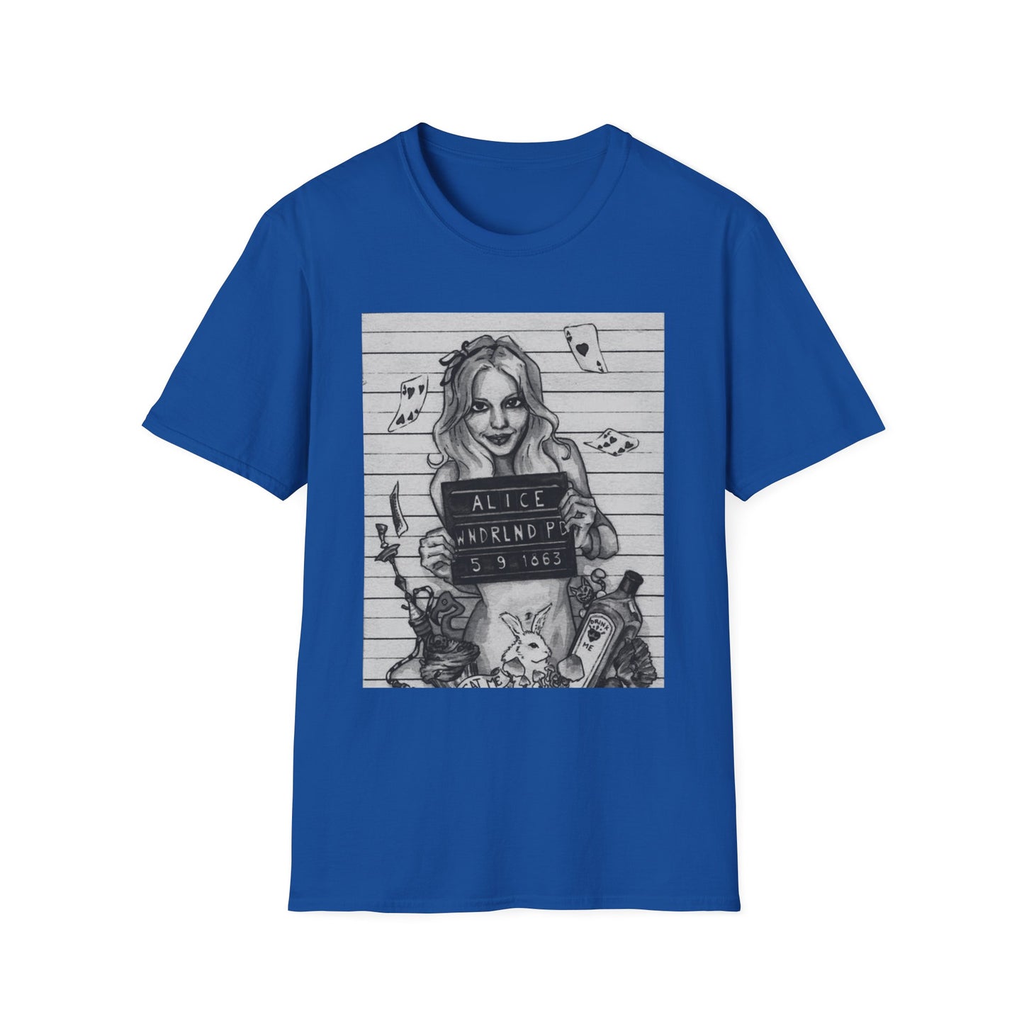 Alice in Wonderland Inspired Softstyle T-Shirt - Vintage Design