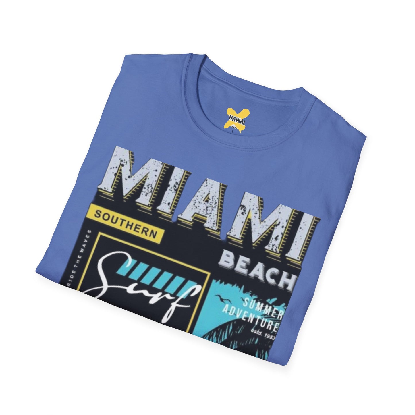 Miami Beach Surf Adventure Unisex Softstyle T-Shirt