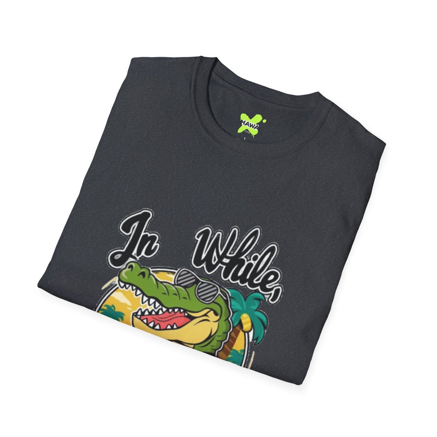 In Wild Crocodile Unisex Softstyle T-Shirt - Fun Graphic Tee for Animal Lovers