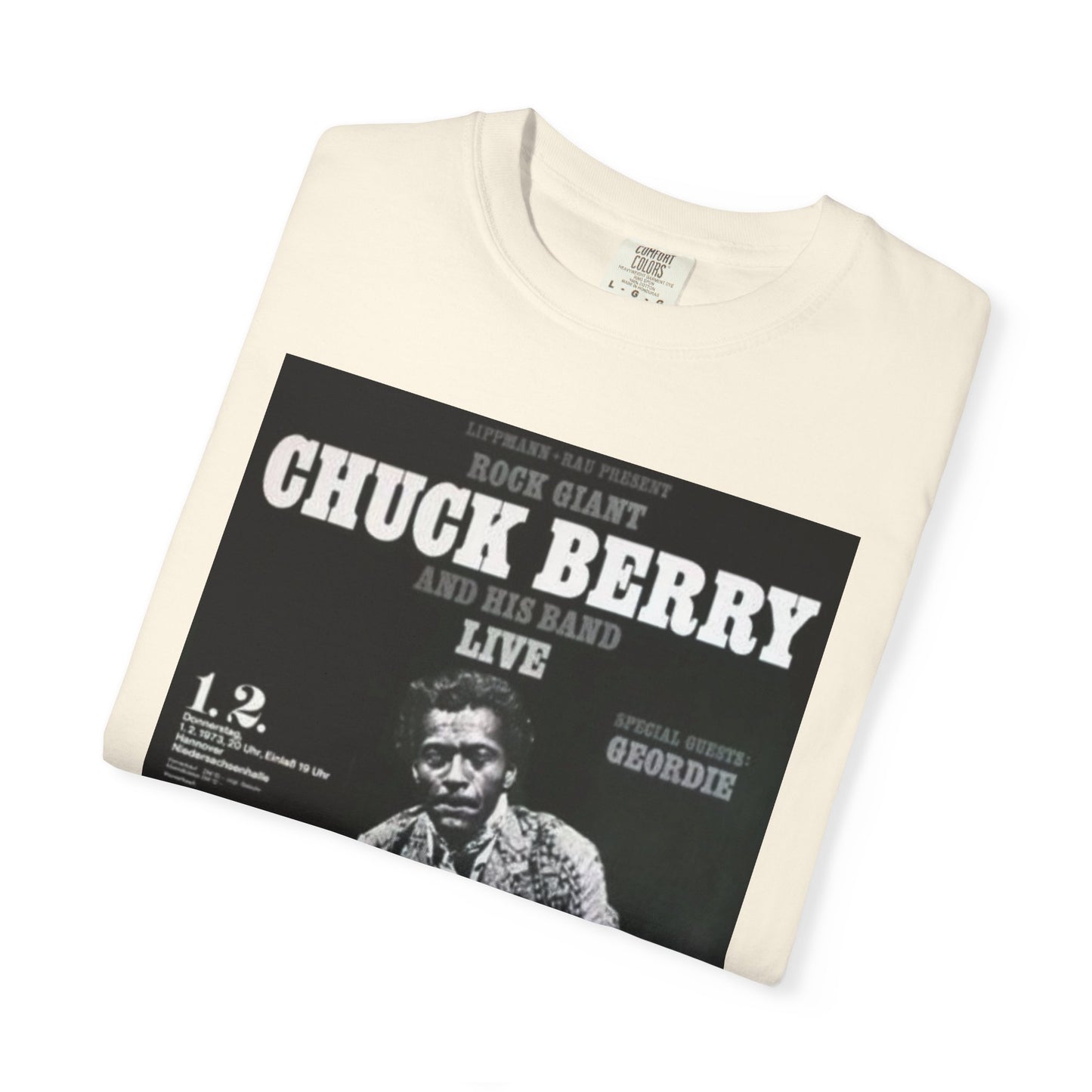 Retro Chuck Berry Live T-Shirt - Unisex Garment-Dyed Tee