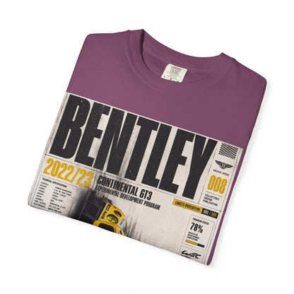 Bentley Magazine Cover T-Shirt – Yellow Sports Car Graphic Tee