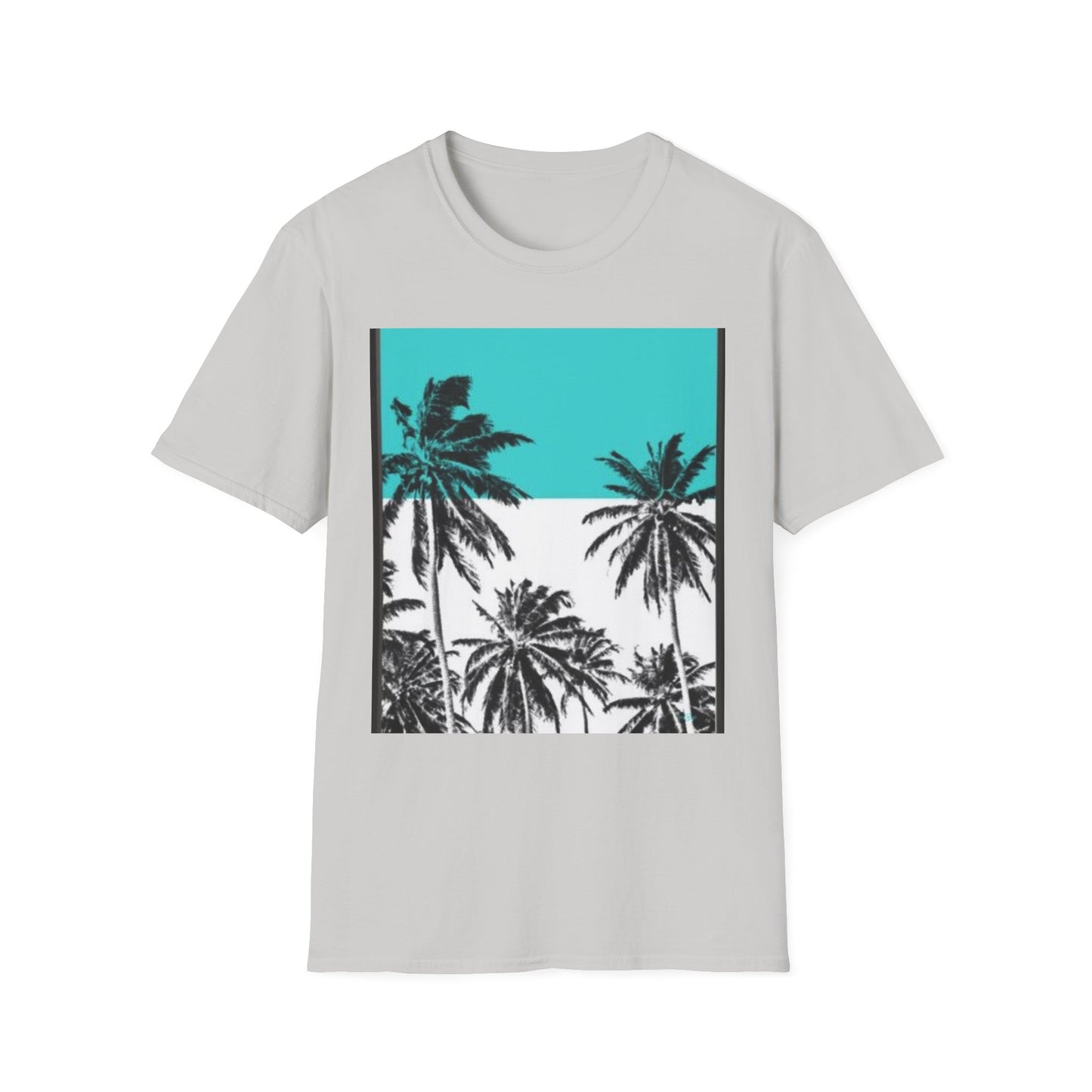 Tropical Palm Tree T-Shirt, Beach Vibes Tee, Summer Casual Wear, Vacation Top, Unisex Softstyle Shirt, Gift for Nature Lovers