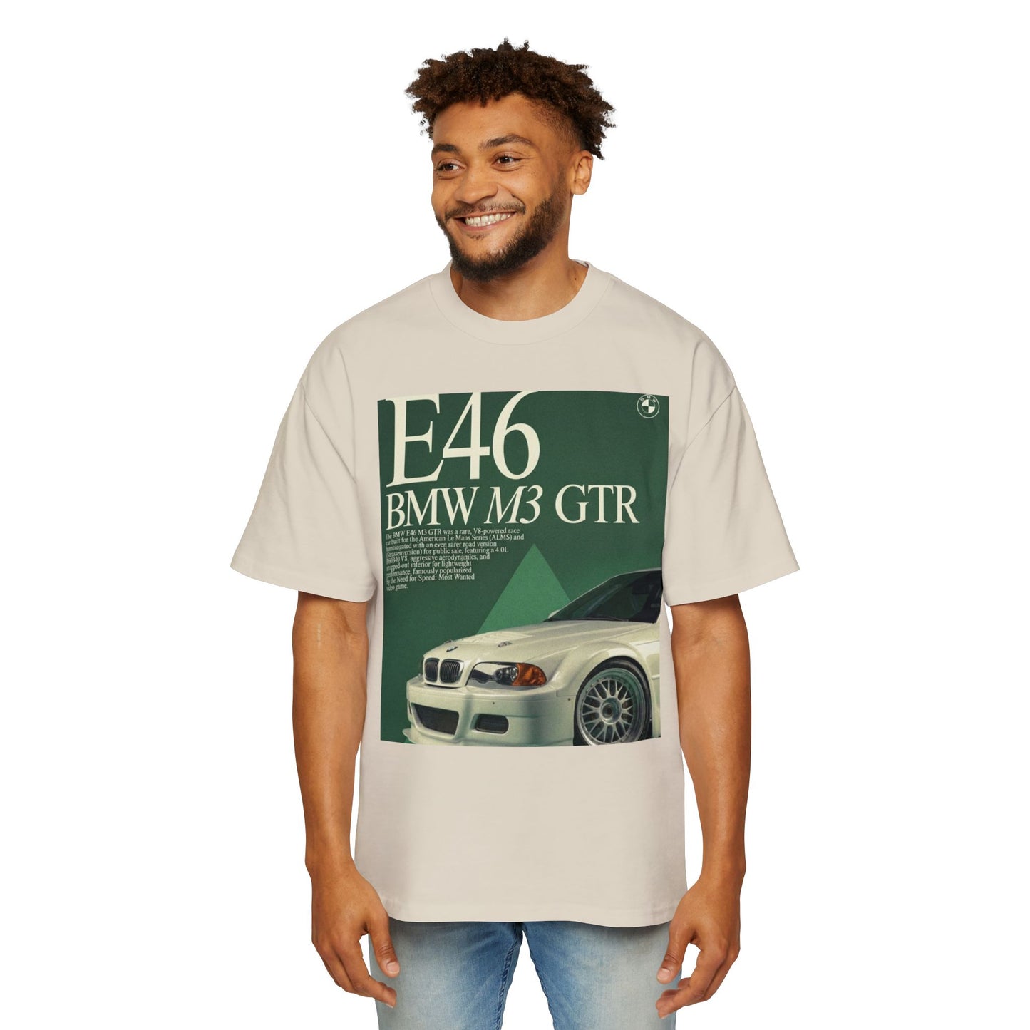 E46 BMW M3 GTR Tee — Vintage Racing Poster Graphic T-Shirt