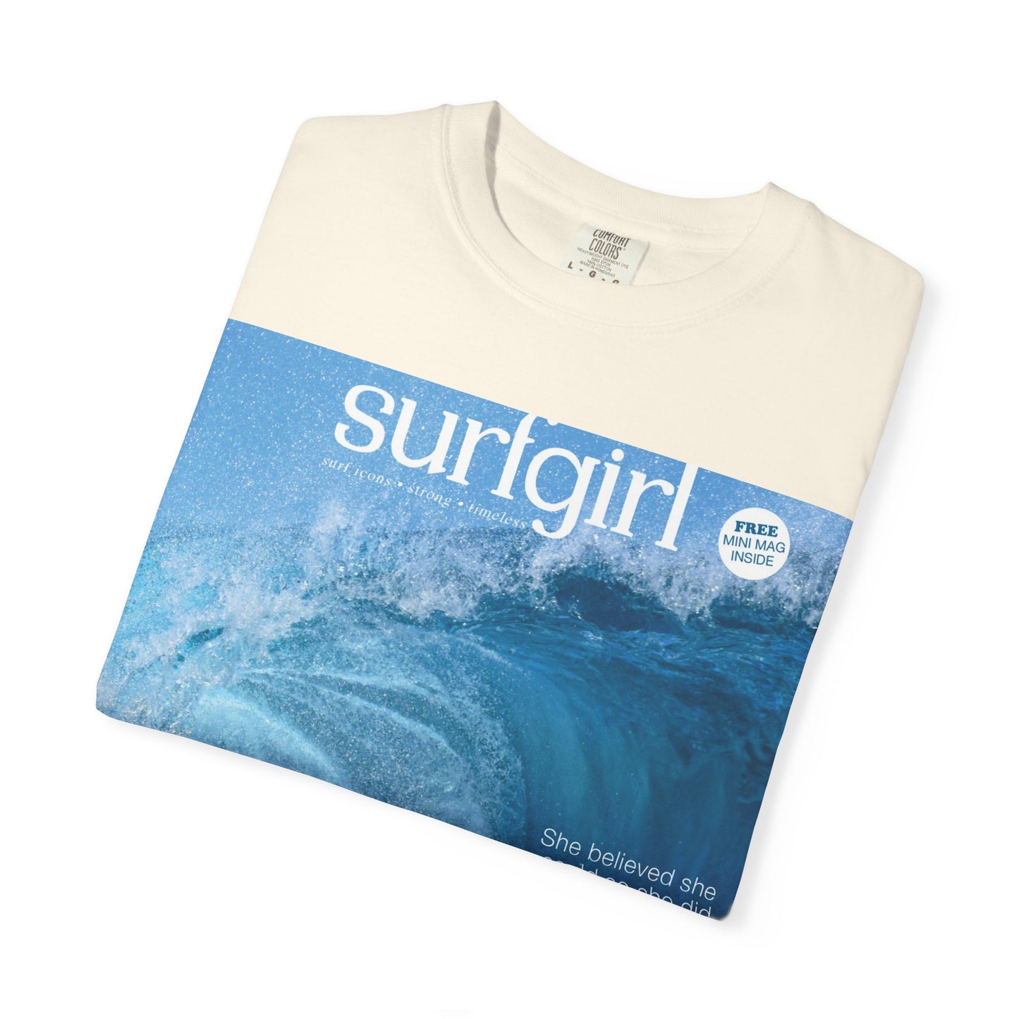 Surfgirl Wave Photo T-Shirt — Vintage Surf Magazine Graphic Tee