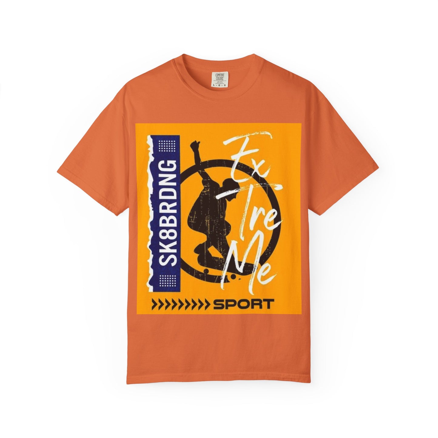 Sporty Graphic Tee for Skaters, Unisex Garment-Dyed T-shirt, Skateboarding Apparel, Casual Wear, Gift for Sport Lovers, Urban Fashion