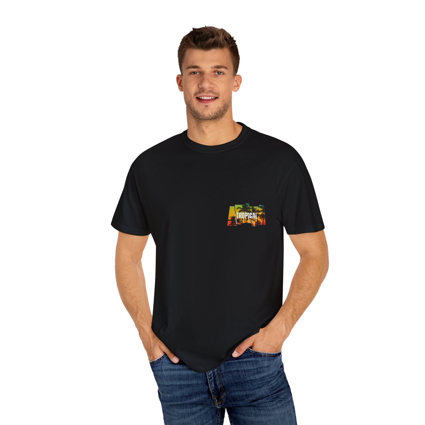Tropical Vibes Unisex Garment-Dyed T-shirt