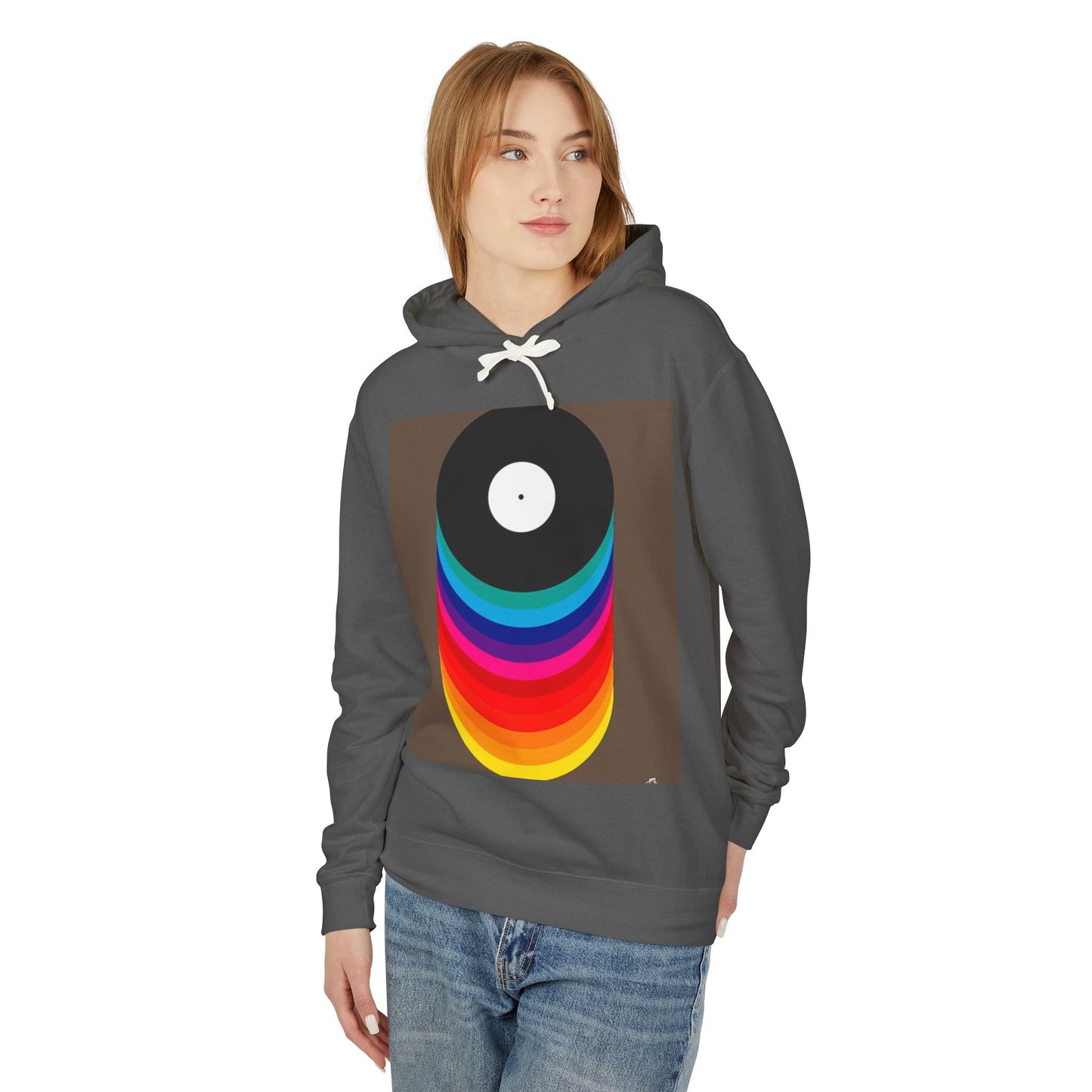 Colorful Vinyl Record Unisex Lightweight Hoodie