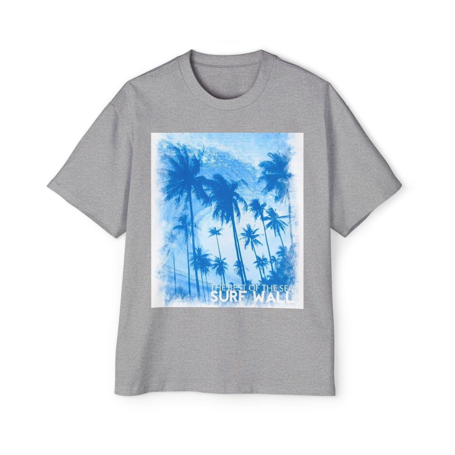 Surf Palm Tee — Blue Tropical Graphic T-Shirt