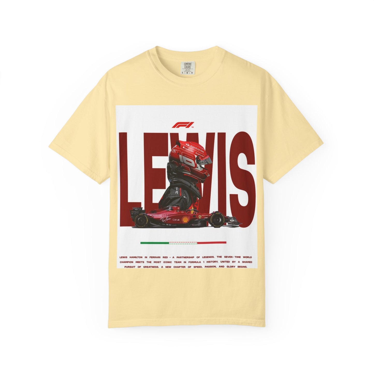 Lewis Hamilton F1 Unisex Garment-Dyed T-Shirt - Perfect for Racing Fans