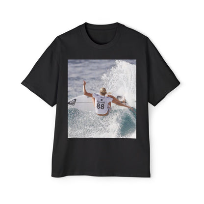 Surf Photo Oversized Tee — Wave Rider Graphic T-Shirt