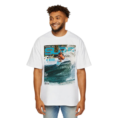 Surf Magazine Graphic Tee — Vintage Surfer Print Oversized T-Shirt