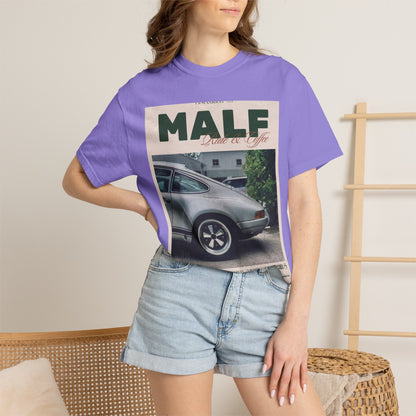 Vintage Porsche Photo Tee — "MALF Live to Ride" Graphic T-Shirt
