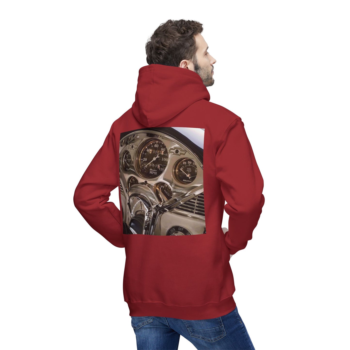 Vintage Car Dashboard Unisex Hooded Sweatshirt