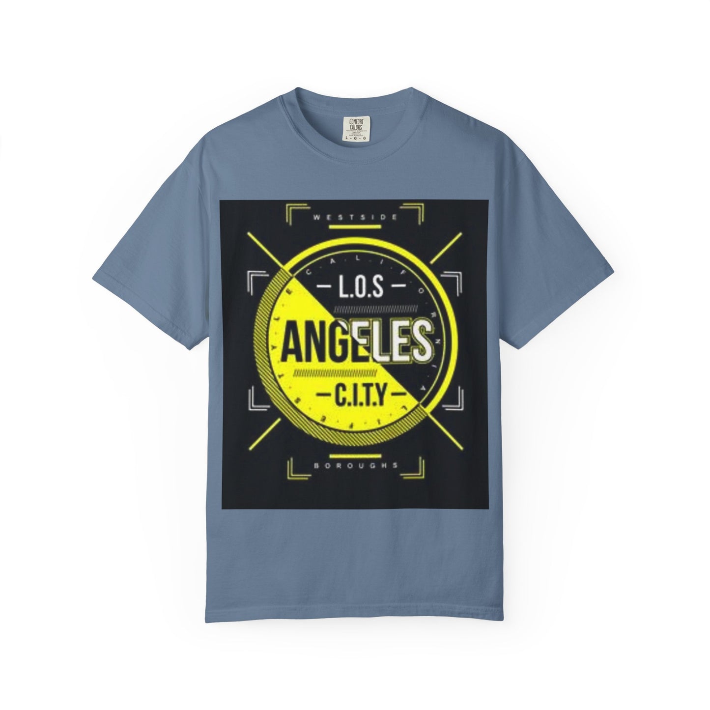 Unisex Garment-Dyed T-Shirt with Automotive Wheel Design