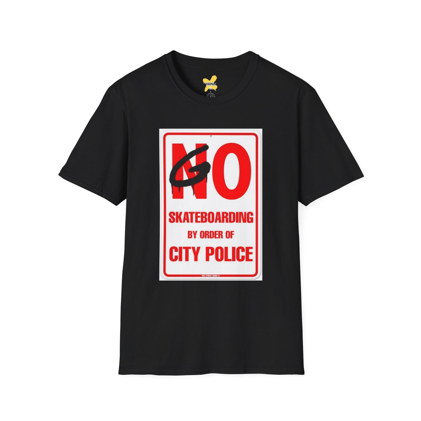 No Skateboarding Funny Unisex T-Shirt - City Police Sign Design