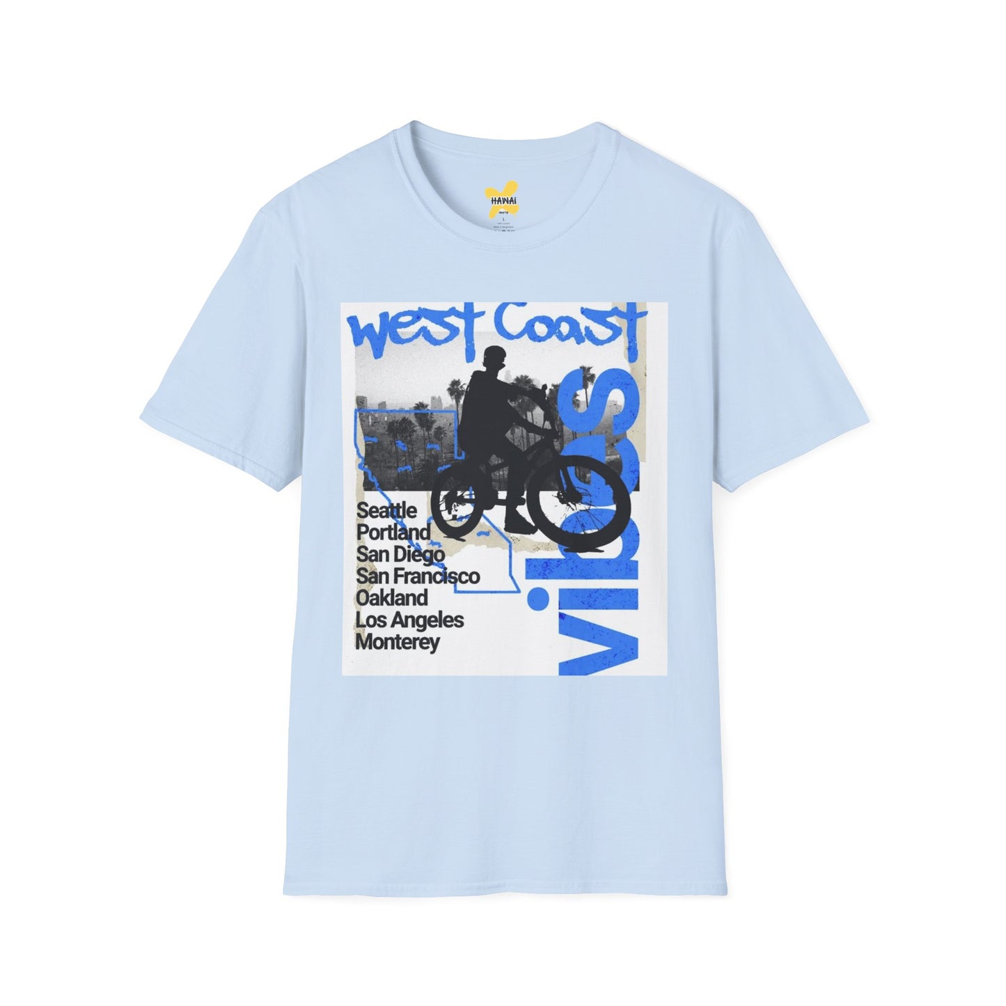 Vintage West Coast Graphic T-Shirt, Casual Tee, Summer Top, Gift for Travelers, Coastal Vibes Wear, Beach Day Shirt