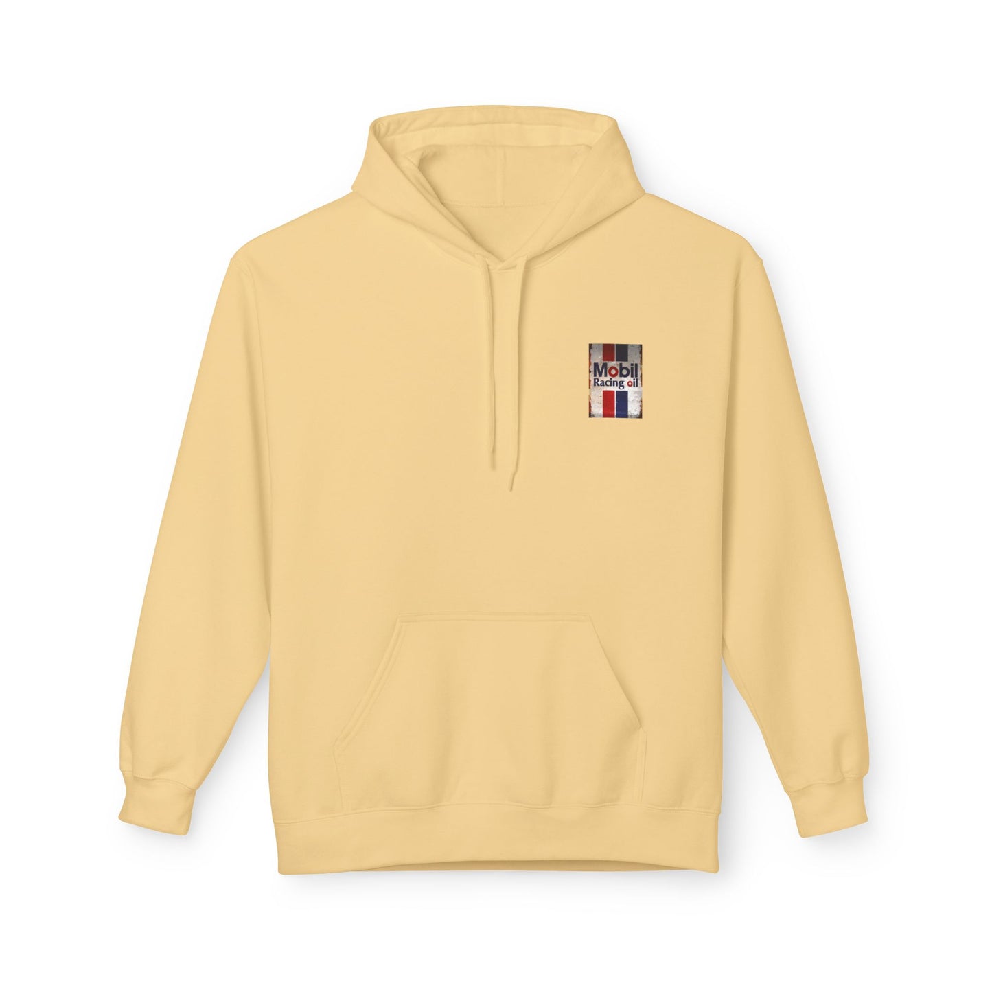 Retro Mobil Racing Oil Fleece Hoodie for Motorsport Enthusiasts